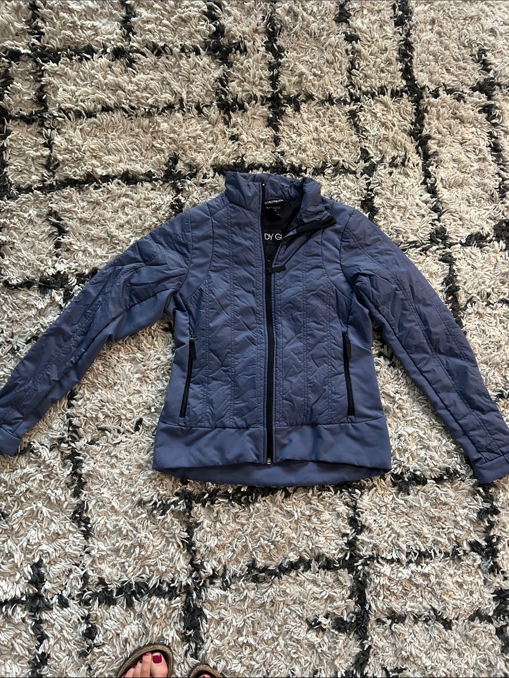 Body Glove Blue Quilted Zip-Front Puffer Jacket